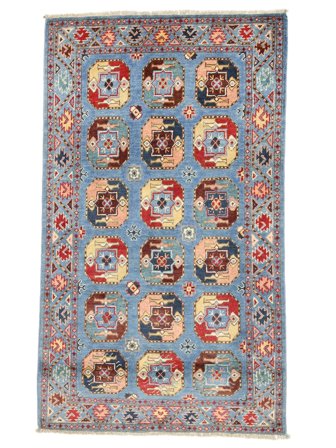 Medallion Small Kazak Fine Rug 88X150 Wool