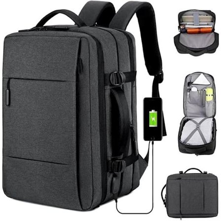 Kabin Reise Ryggsekk 40x16x30 - Ultralett Håndbagasje Ryggsekk med 15.6 Tommers Laptoprom, Håndbagasje Koffert med USB Ladeport.