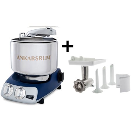 Ankarsrum AKM 6230 köksmaskin + köttkvarn, royalblå | Köksmaskiner > Köksassistenter | Bagaren och Kocken