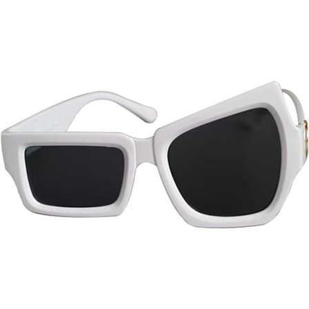 Kreative solbriller i plastik, festdanseturisme, dekorative briller, hvide solbriller sort A