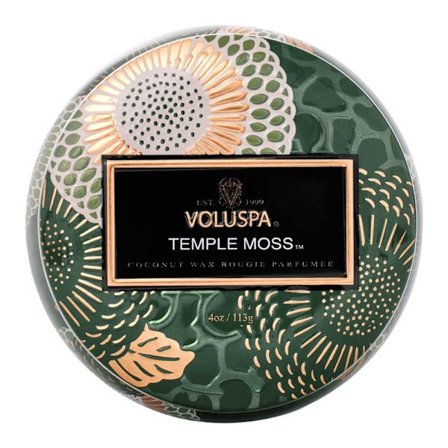 Voluspa Mini Decorative Tin Candle Temple Moss 113g