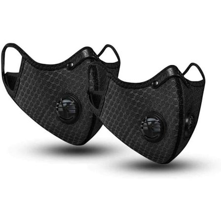 Sport handduk dammskyddsmasker, med aktivt kolfilter, tvättbar, återanvändbar och andningsbar, lämplig för utomhusaktiviteter