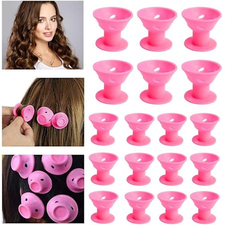 Magic Silicone Hair Curlers Soft Curlers Set-No Heat No Clip Long Short Hair Care Free DIY Sleep Styling Tools for Women Girls