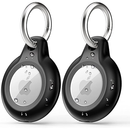 2 kpl Airtag-avainperä, yhteensopiva Apple Airtag-pidikkeen kanssa, vedenpitävä iskunkestävä Airtags-suojakuori