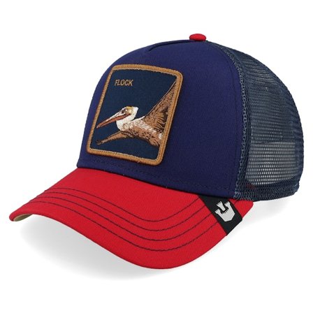Goorin Bros. - Blau trucker Cap - The Flocking Bird Fab Farm Navy/Red A-Frame Trucker @ Hatstore
