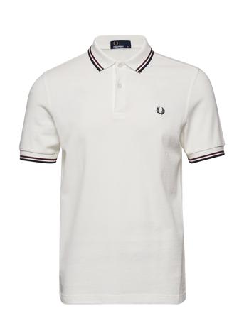 Twin Tipped Fp Shirt Polos Short-sleeved Hvid Fred Perry