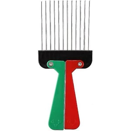 Afro Kamme Sæt, Sort Plastik, Metal Styling Kam