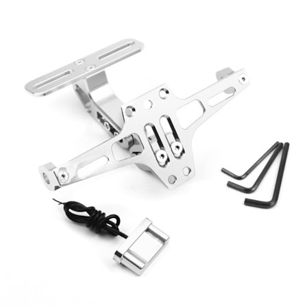 Motorcykel Registreringsskyltshållare Motorcykel Bakre Stänkskärm Universal Justerbar Vinkel