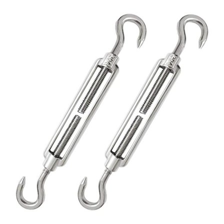 Turnbuckle, krok og krok wire turnbuckle, 2 stk