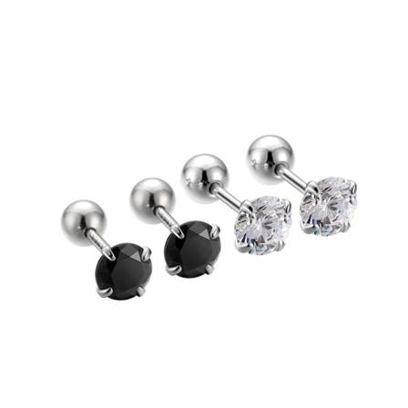 2 stk. To stykker s925 Sterling Sølv Diamant fire klo skruer