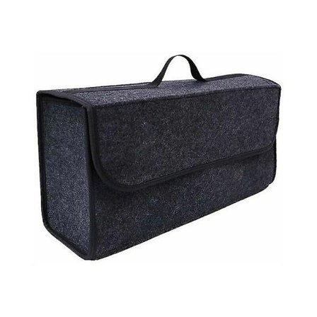 Myk biloppbevaringsboks bagasjeromsveske oppbevaringsholder reisearrangør bilaccessoirer mørkegrå