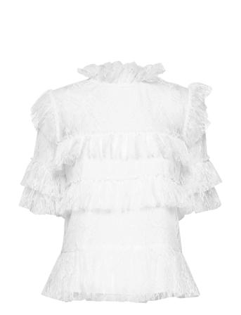 Rachel Blouse Blouses Short-sleeved Vit By Malina