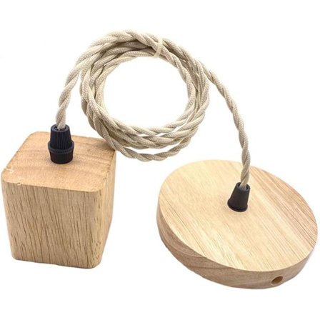 Pendellampe med Vintage Ledning E27, Moderne Lysarmatur for Hotellrom, Kjøkken, Kafé, Firkantet