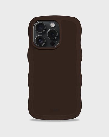 HOLDIT Wavy Case iPhone Chocolate 15 Pro, Tøj & Bolig, Elektronik, Telefon & Mobiltilbehør