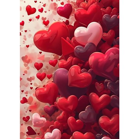 Kärlekshjärta Diamantkonst-kit för vuxna, 5D Diamantmålningskit för vuxna nybörjare, DIY Full Round Drill Paint by Diamonds, Hemväggdekor