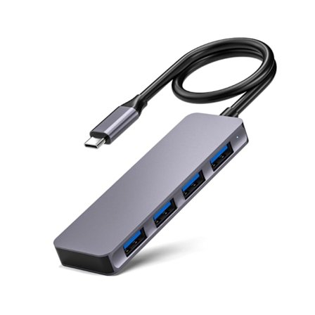 USB/Type C hann til fire USB 3.0 hunn-kabeladapter Type C til 4 USB 3.0-ports splitter Dongle-kabel-omformerkontakt