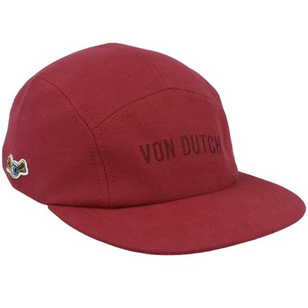 Von Dutch - Side Patch Red 5-Panel 5panel Red Cap - @ Hatstore