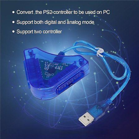 PS2 Joypad Controller til PC USB Konverter Adapter
