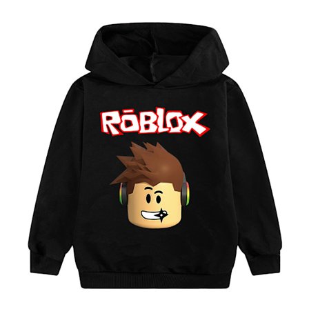 Roblox Huppari Lapsille Päällysvaatteet Collegepaita - Korkealaatuinen musta