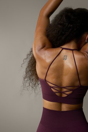 ICANIWILL - Shape Seamless Strappy Sports Bra Dark Mahogany Melange - Sports-BH - Damer - Træningstøj fra ICIW
