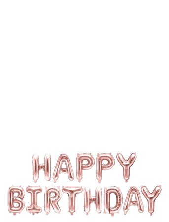 IPK Happy Birthday Air-Filled Foil Balloon Set - Pink - 0