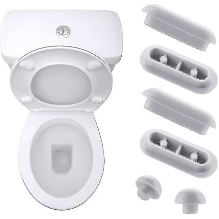 Toiletbræt Bumper Universal Toiletbræt Pude Toiletbræt Pude Hvid 6stk