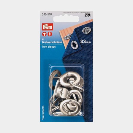 Zamki do plandek z oczkami & zamki Prym Turn Clasps, 6 mm, 4-pack - Jachtowa