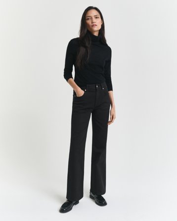 GANT Damen Slim Fit Schlagjeans in Schwarz (32)