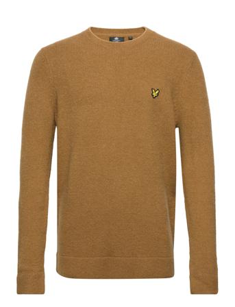 Brushed Crew Neck T-Langærmet Skjorte Gul Lyle & Scott