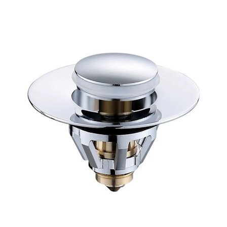 Vaskprop, universelt afløbsfilter, vaskestopprop til bordplade, badekarsprop med anti-tilstopningsfilter, messing afløbsventil (34-40 mm)