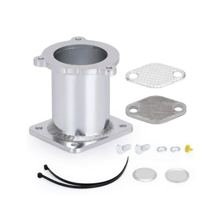 Aluminium EGR-borttagningssats Blankeringsbypass för 5-serien E60 E61 E61n 520i 525d 530d 535d Ta bort Kit V Silver none