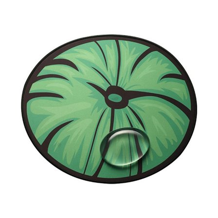 Ergonomisk lotusbladsmusmatta med transparent handledsstöd