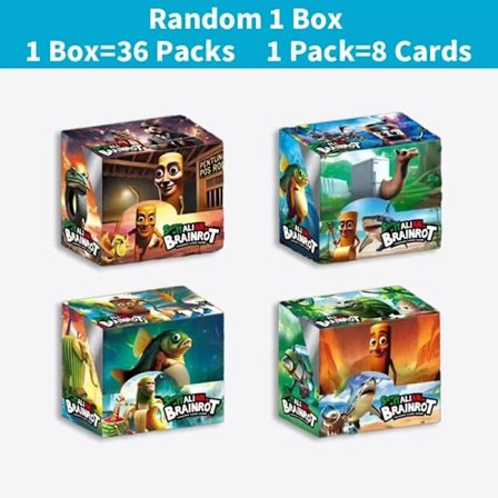 Tilfældig 1 æske Italian Brainrot Collection Cards Tungtungtung Sahur Tralalero Tralala Battle Card Game Trending Legetøj Fødselsdagsgave