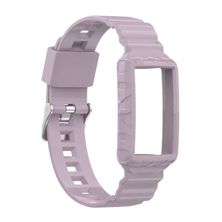 Fitbit Charge 5 / 4 / 3 integreret fleksibelt cover + urrem - Lyselilla