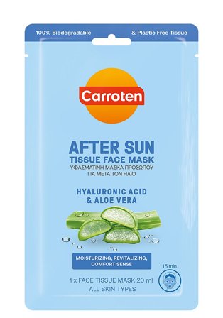 Carroten After Sun Tissue Face Mask 20 ml, Skincare, Solpleje, Aftersun