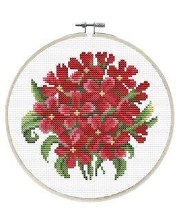 Kirjontapakkaus Taulu Red Bouquet-Needleart World