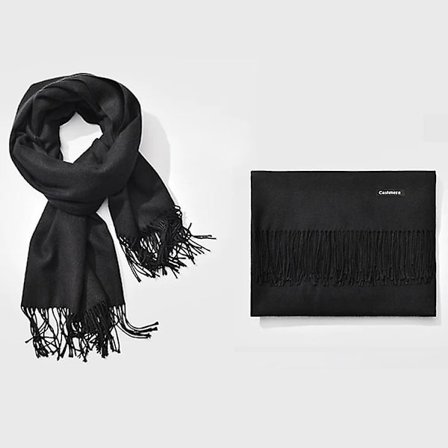 Viskos Svart Sjal Svart