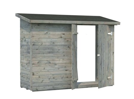 Palmako Leif Förråd 2,3 m²/inv. 2,2 m², grå impregnerad, Stugor & förråd