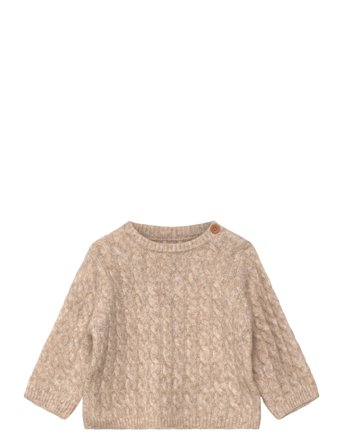 Cable-Knit Sweater Beige Mango