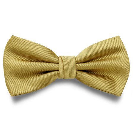 Musztardowo-żółta wstępnie zawiązana muszka rypsowa dla mężczyzn - Muszki gotowe do noszenia