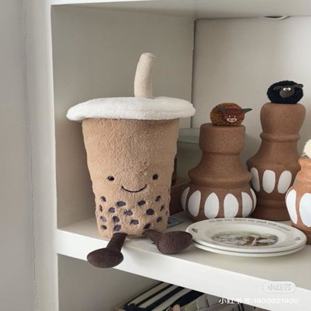 Jellycat Bartholomew Plyslegetøj, blødt og behageligt, perfekt til børn, Valentinsdagsgaver, samleobjekter, bubble tea kop (20 cm)