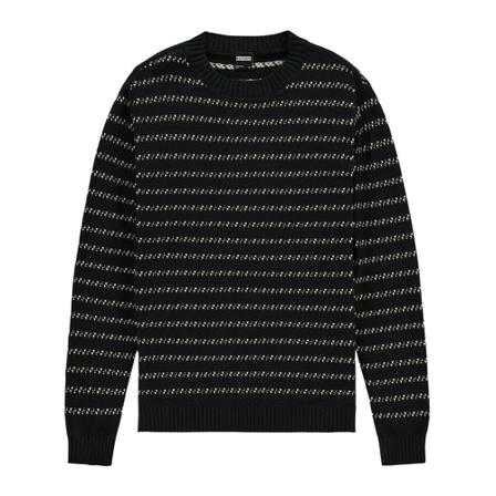 Kultivate, Knit Limo Stripe Zwart, Heren, Maat:L,Katoen,gestreept