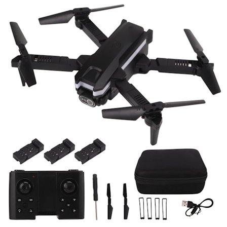 XT8 Mini Drone Flygfotografering RC FPV Drönare 4K Dubbel Kamera Flerfärgad Ljusplan Leksaker Svart Tre Batteri