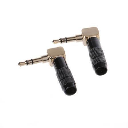 2 kpl 90 asteen liitin 3,5 mm kuulokepistoke oikea kulma 3 napainen stereo tai sovitus