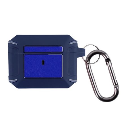 AirPods 3 nahkainen tekstuurikotelo soljella - Sininen / Safiiri