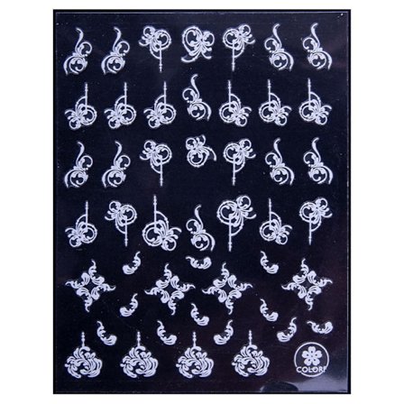 Vattendekaler - CB-176 Vit - För naglar