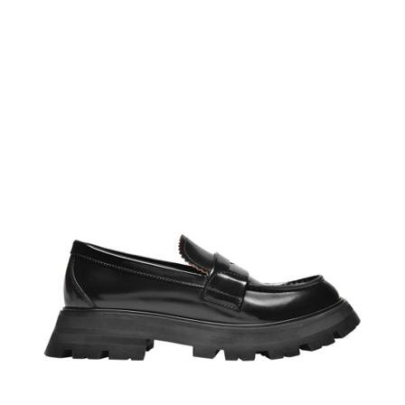 Alexander McQueen, Leather Loafers Czarny, Kobieta, Rozmiar: 40 EU