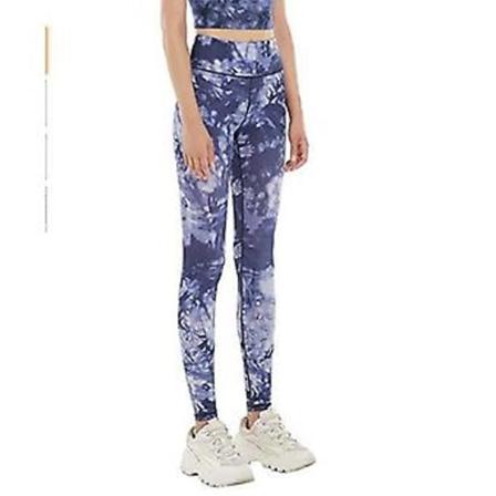 Damernas Långa Sport Leggings Löpbyxor Hög Midja Stretch Fitness Yoga Byxor (2XL blå)