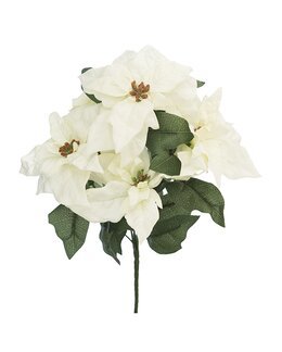 Kunstplante Julestjerne bukett Hvit - Mr Plant