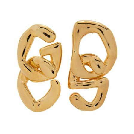 Gcds Logo earrings Gul, Dame Øreringe, Størrelse: ONE Size